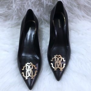 Roberto Cavalli Authentic Black leather pump